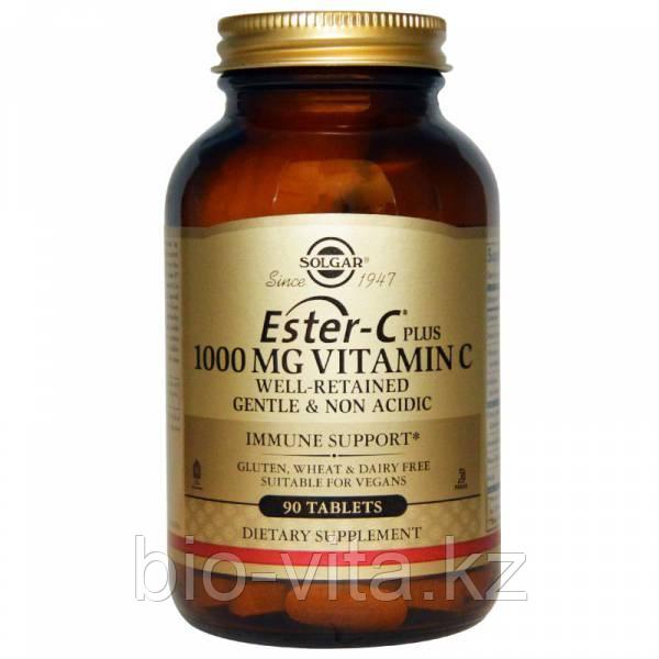 Ester-C Plus, Эстер С 1000 мг витамина С, 90 таблеток. Solgar