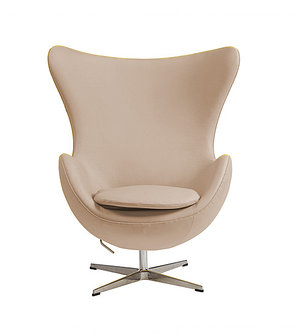 Кресло Egg Chair leather (beige), фото 3