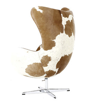 Кресло Egg chair Cow (White/Ginger), фото 2
