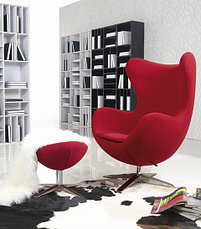 Кресло Egg Chair velvet (red), фото 3