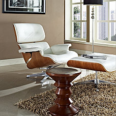 Кресло Eames lounge leather (white), фото 2