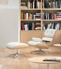 Кресло Eames lounge leather (white), фото 2