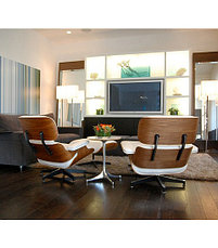 Кресло Eames lounge leather (white), фото 3