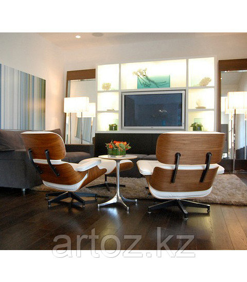 Кресло Eames lounge leather (white) - фото 5 - id-p44431423