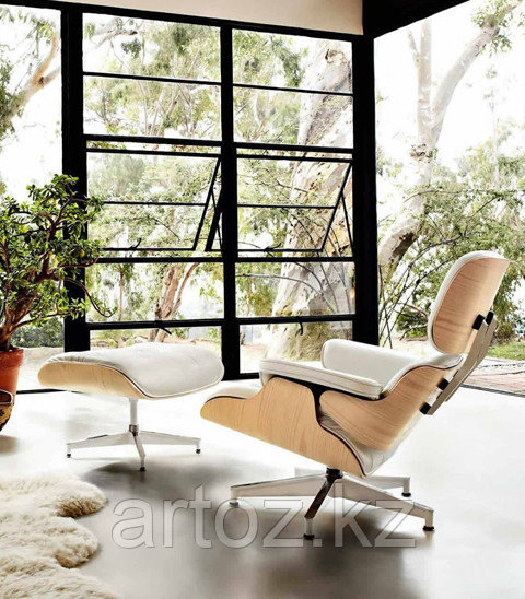 Кресло Eames lounge leather (white) - фото 6 - id-p44431423