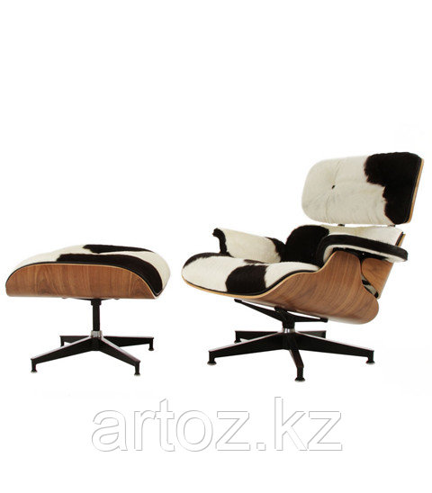 Кресло Eames lounge skin (black\white)