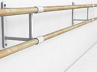 Станок балетный настенный двухрядный 3м