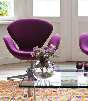 Кресло Swan chair cashemere (violet), фото 2