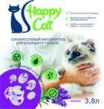 Happy Cat 3,8л (1,7кг) Лаванда Силикагелевый наполнитель для кошачьего туалета