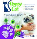 Happy Cat 3,8л (1,7кг) Лаванда Силикагелевый наполнитель для кошачьего туалета - фото 1 - id-p8103426