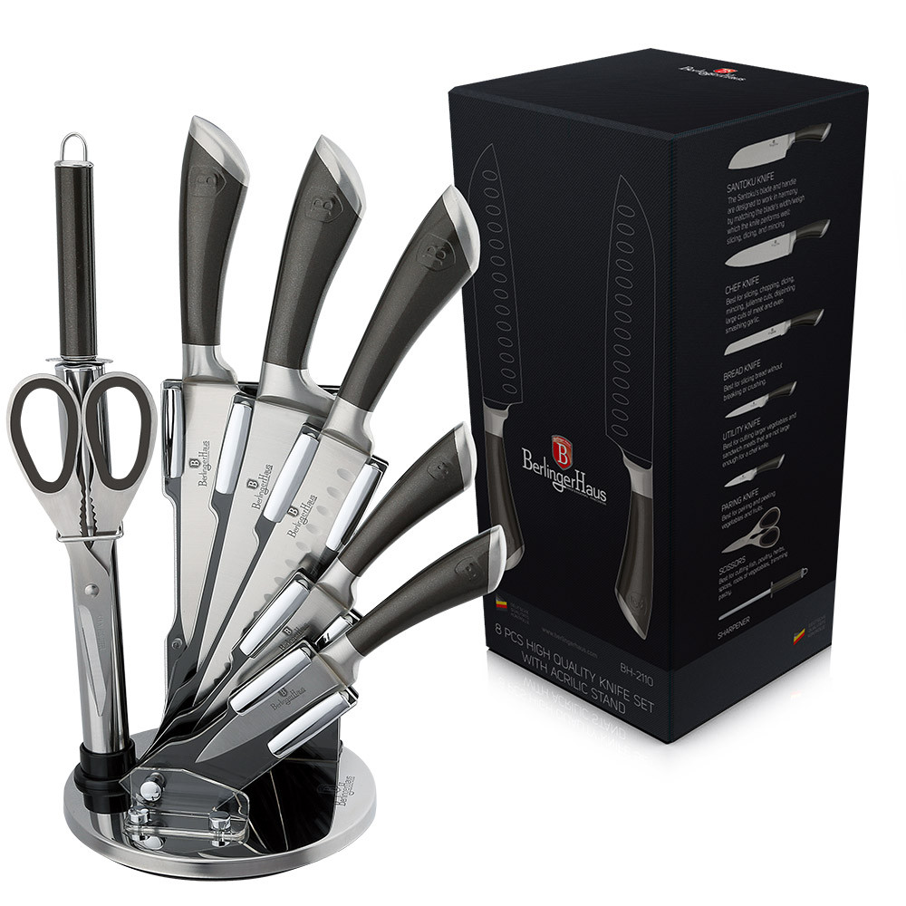 Набор ножей Berlinger Haus Carbon metallic (8 пр.)