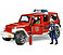 Bruder Игрушечный Пожарный Внедорожник Jeep Wrangler Rubicon с фигуркой (Брудер), фото 2