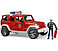 Bruder Игрушечный Пожарный Внедорожник Jeep Wrangler Rubicon с фигуркой (Брудер), фото 3