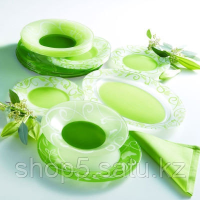 Сервиз столовый PLENITUDE GREEN 66 предметов на 6 персон