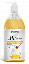 Жидкое крем-мыло "Milana" молоко и мед с дозатором (флакон 1000 мл)