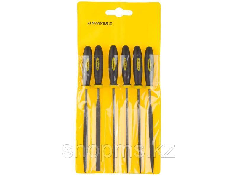 Набор STAYER Надфили, ручка из ПВХ, 140мм, 6шт 1603-10H6