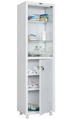 Шкаф медицинский для медикаментов МД 1 1657/SG Размеры: 1720х570х320 мм