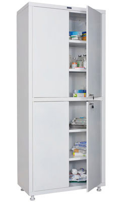 Медицинский шкаф для медикаментов MD 2 1780/SS Размеры: 1810х800х400 мм - фото 1 - id-p44544837