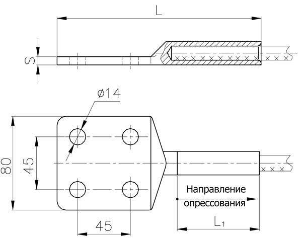 Аппаратные зажимы А4А-70Г-2, А4А-95Г-2, А4А-120Г-2
