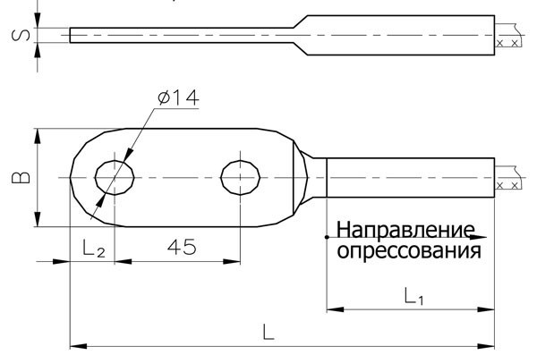 Аппаратные зажимы A2A-16Г-1, A2A-25Г-1, A2A-35Г-1, A2A-50Г-1, A2A-95Г-1, A2A-120Г-1, A2A-185Г-1, A2A-240Г-1