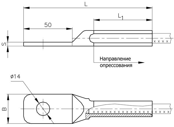 Зажимы аппаратные медные А1М-35-2, А1М-50-2, А1М-70-2, А1М-95-2, А1М-120-2, А1М-150-2, А1М-185-2, А1М-240-2