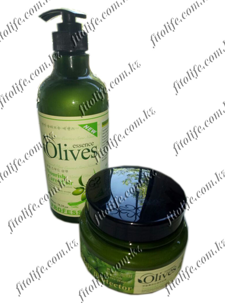 Комплект шампунь и бальзам для волос, олива - фото 1 - id-p44554561