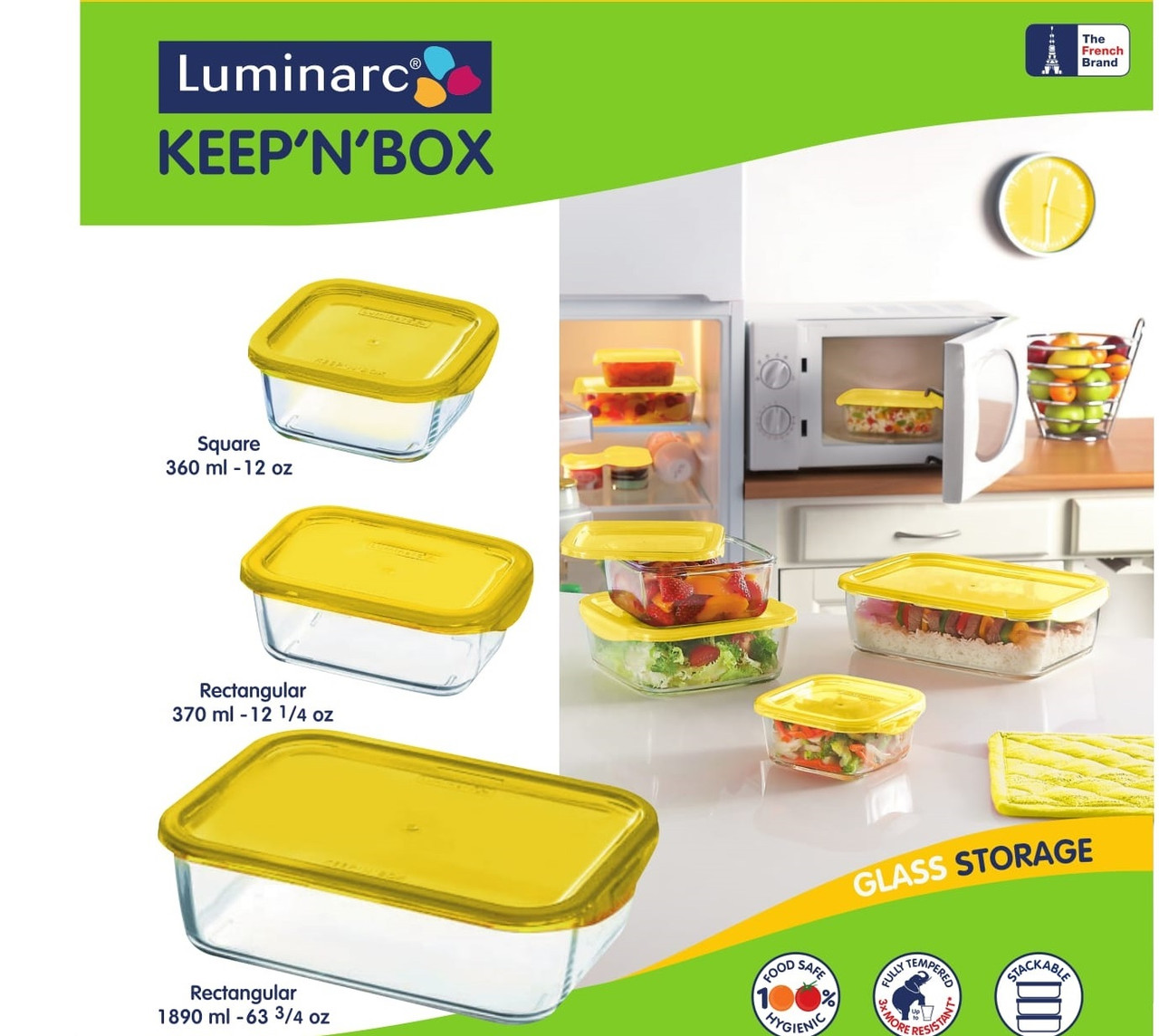 Набор контейнеров с крышкой Luminarc Keep'N'Box (3 шт)