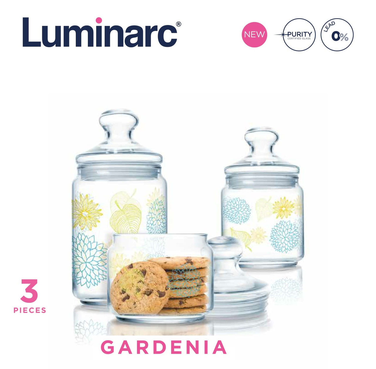 Набор банок Luminarc Gardenia - 3 пр.