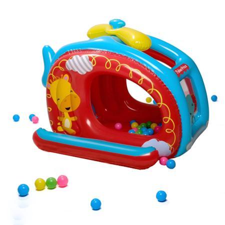 93502 BW Детский игровой центр "Вертолет Fisher Price", 135х99х43см, 25 шариков