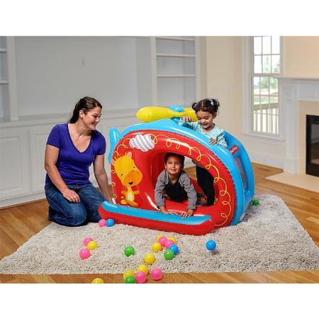 93502 BW Детский игровой центр "Вертолет Fisher Price", 135х99х43см, 25 шариков