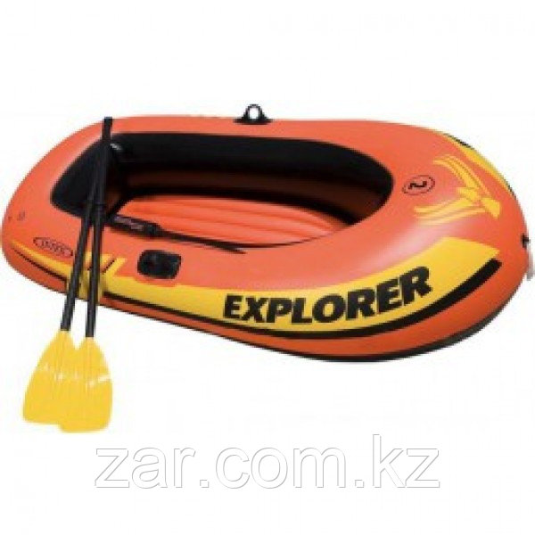 Лодка Explorer 200 двухместная до 95 кг + 2 аксессуара Intex 58331 (185*94*41 см)