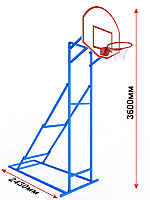 Стойка стритбольная со щитом из фанеры