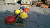 Бетонные полусферы Ø500*300, покраска +3000тг, цвет желтый