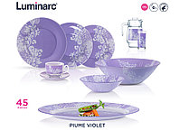 Столовый сервиз Luminarc Piume Violet 46 предметов (P7262)