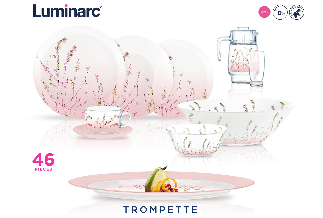 Столовый сервиз Luminarc Trompette 46 предметов на 6 персон