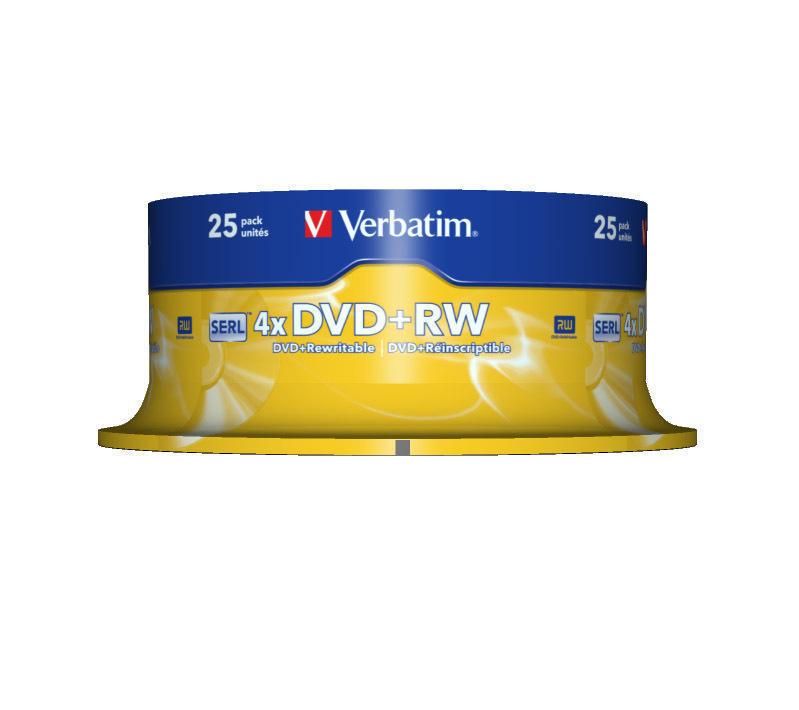 DVD+RW SP-025 4X 4.7GB Verbatim - фото 2 - id-p44616259