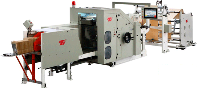 CY-180 - рулонная машина для производства бумажных пакетов с плоским дном из крафт бумаги