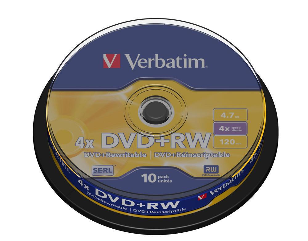 DVD+RW SP-010 4X 4.7GB Verbatim