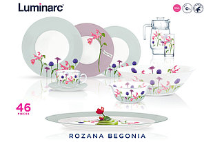 Столовый сервиз Luminarc Ambiente Rozana Begonia 46 предметов