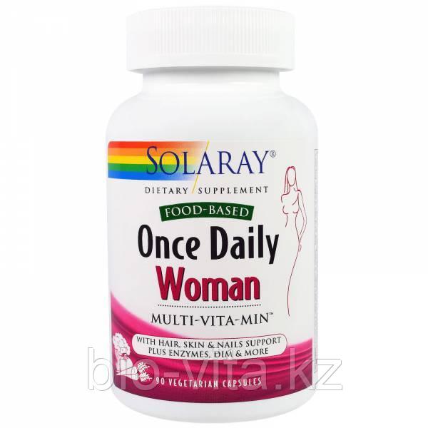 Витамины для женщин, Multi-Vita-Min, 90  капсул.Solaray, Один раз в день.