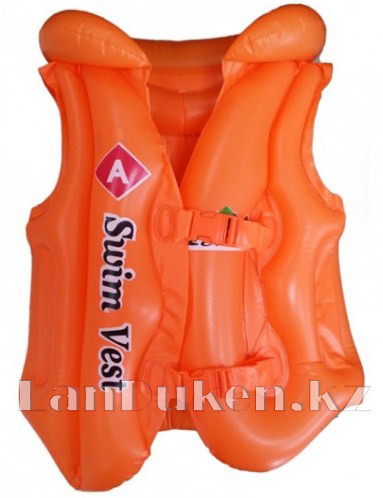 Надувной спасательный жилет для плавания SWIT VEST оранжевый (Step А)