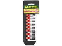 KRAFTOOL SUPER-LOCK Набор торцовых головок на рельсе, 8 шт.