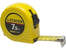 STAYER MaxTape 7.5м / 25мм рулетка в ударопрочном корпусе из ABS