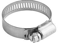 Хомуты, нерж. сталь, просечная лента 12.7 мм, 16-32 мм, 4 шт, ЗУБР Профессионал