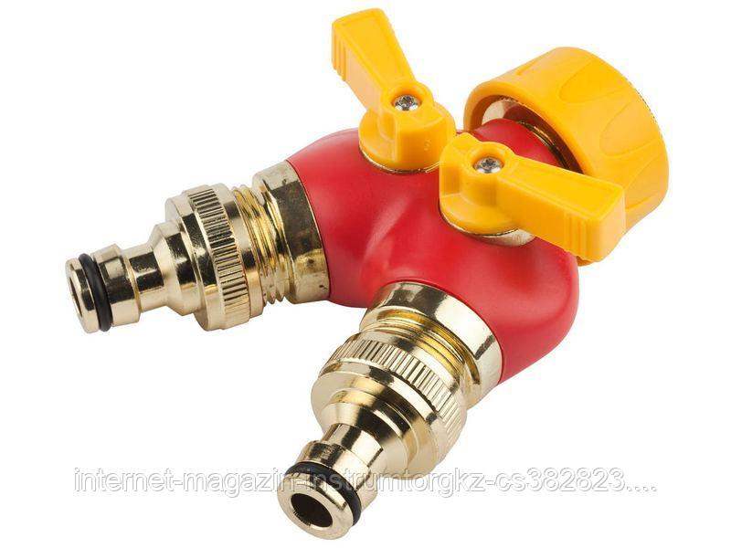 GRINDA EXPERT 3/4"-1", распределитель поливочный, с внутренней резьбой, двухканальный из латуни