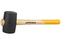 Киянка STAYER резиновая черная с деревянной ручкой, 450г
