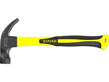 STAYER Fiberglass-M 450 г молоток-гвоздодёр столярный c фиберглассовой рукояткой