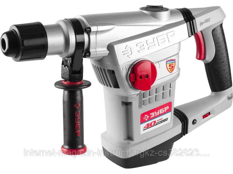 Перфоратор SDS-Max, ЗУБР Профессионал ЗПМ-40-1250 ЭВК, 250-450 об/мин, 1400-2800 уд/мин, 10 Дж, 7 кг, 1250 Вт,