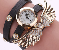Часы-браслет "Крылья" черные