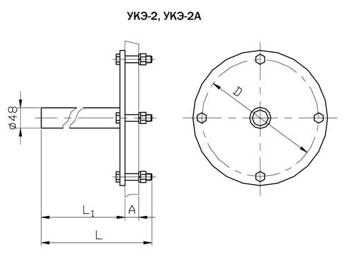 Узлы крепления экранов УКЭ-1А, УКЭ-1Б, УКЭ-12, УКЭ-17, УКЭ-2, УКЭ-2А - фото 4 - id-p44712452